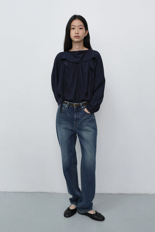 ESSENTIAL STRAIGHT JEANS BRUSHED BLUE