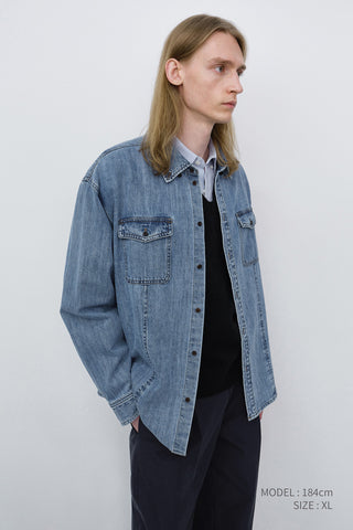 UNISEX CLASSIC DENIM SHIRT CLASSIC BLUE
