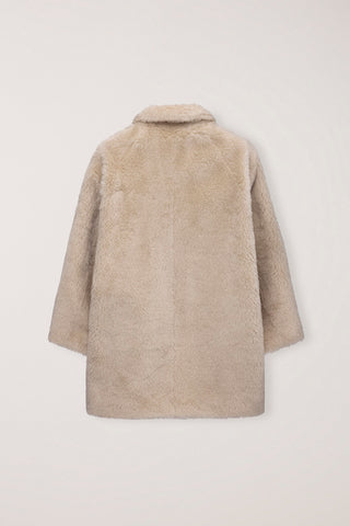 FLUFFY FUR JACKET CREAM BEIGE