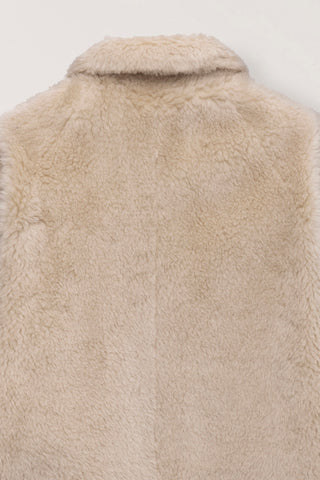 FLUFFY FUR JACKET CREAM BEIGE