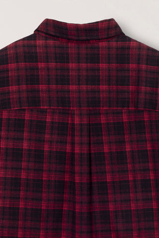 UNISEX CHECKED FLANNEL BD SHIRT RED