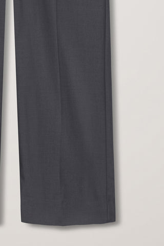 STRAIGHT SLACKS CHARCOAL GREY
