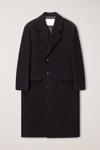 UNISEX BOXY TAILORED COAT DEEP BROWN
