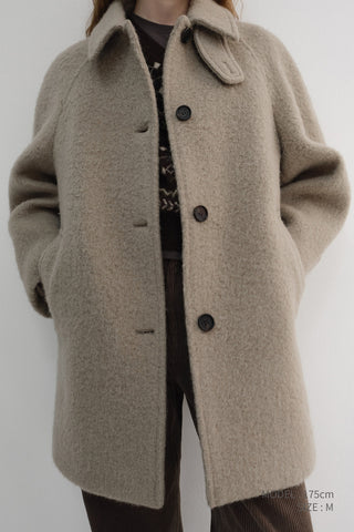 BELTED HALF COAT GREYISH BEIGE