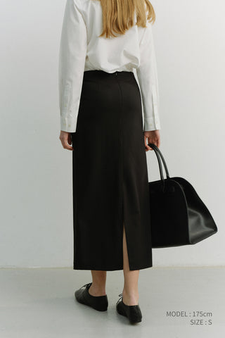 H-LINE MAXI SKIRT BLACK
