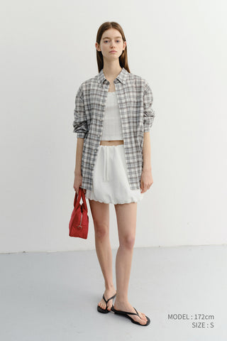 UNISEX SEERSUCKER BD SHIRT SOFT GREEN CHECK