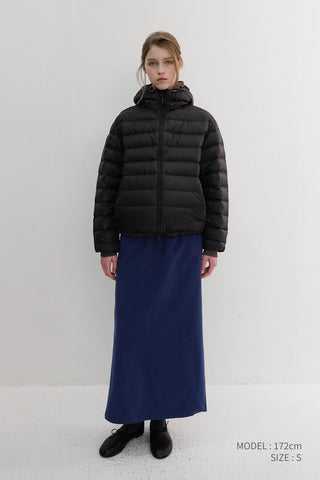 UNISEX LIGHT GOOSE DOWN JACKET BLACK