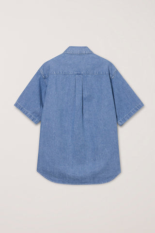 UNISEX LINEN DENIM SHIRT LIGHT BLUE