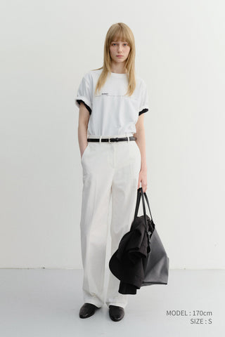 UNISEX MINIMAL LETTERING T-SHIRT OFF WHITE
