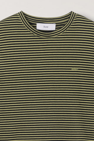 UNISEX MUTED STRIPED T-SHIRT OLIVE KHAKI