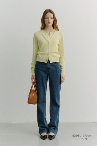 ESSENTIAL SEMI BOOT-CUT JEANS CLASSIC BLUE