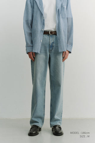 LOW RISE LOOSE JEANS LIGHT BLUE