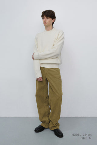 90S WIDE CORDUROY JEANS OLIVE GREEN