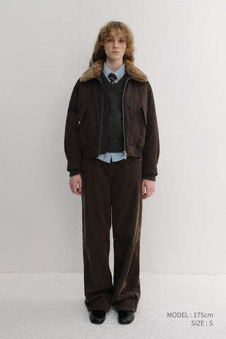 UNISEX FLIGHT PADDED JACKET DARK BROWN