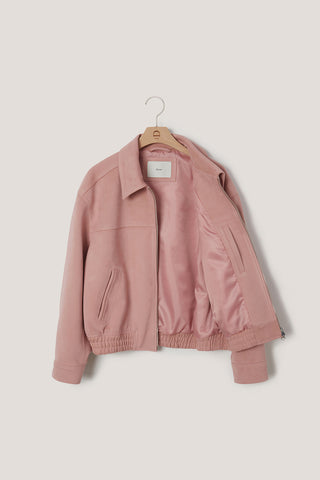 UNISEX ALTER-SUEDE COLLARED BLOUSON SOFT PINK