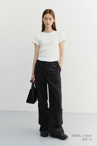 UTILITY PARACHUTE PANTS BLACK