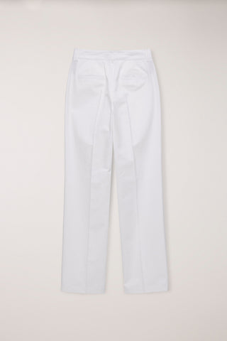 SUMMER STRAIGHT CHINO SLACKS WHITE