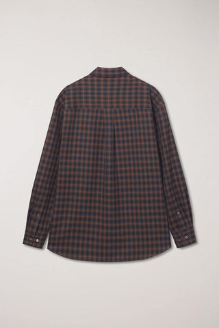 UNISEX CHECKED FLANNEL SHIRT BRICK