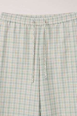 UNISEX CHECKED PAJAMA SLACKS OLIVE CHECK