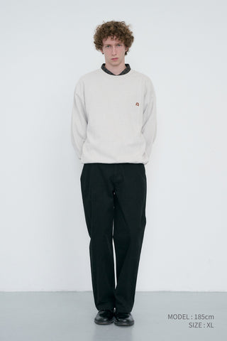 UNISEX DUNST LOGO CREASE SWEATSHIRT OATMEAL MELANGE