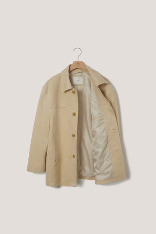 UNISEX ALTER-SUEDE HALF JACKET CREAM BEIGE