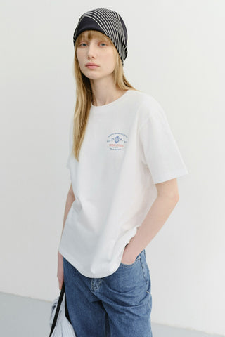 UNISEX CUPID ARCH BACK LOGO T-SHIRT OFF WHITE