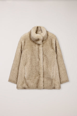 HALF FUR JACKET BEIGE