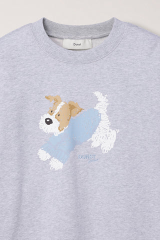 UNISEX PUPPY SWEATSHIRT MID MELANGE GREY