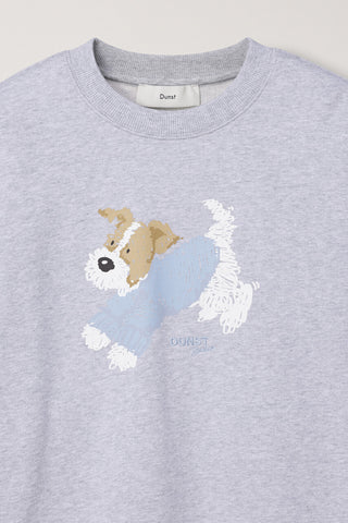 UNISEX PUPPY SWEATSHIRT MID MELANGE GREY