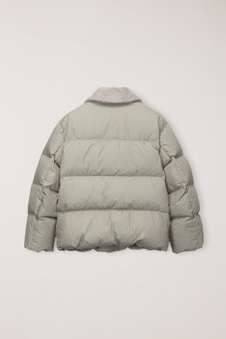 UNISEX COLLARED GOOSE DOWN JACKET BEIGE