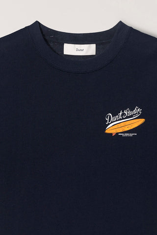 UNISEX SUMMER HOLIDAY SURF BOARD T-SHIRT FRENCH NAVY