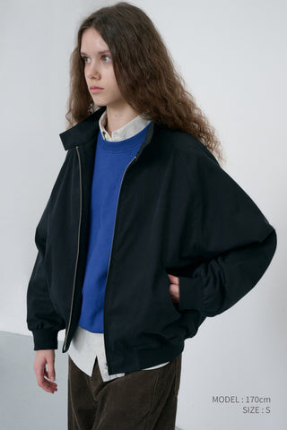 UNISEX VOLUME HARRINGTON JACKET BLACK