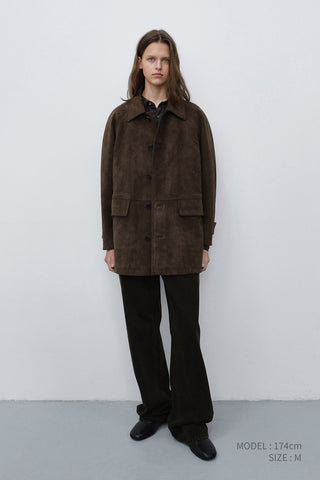 UNISEX LILY ALTER-SUEDE HALF JACKET ETOUPE KHAKI