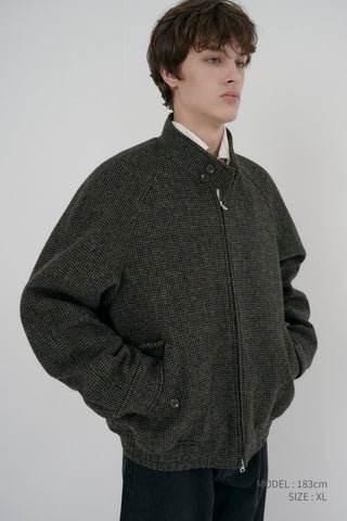 UNISEX HARRINGTON WOOL BLOUSON BROWN