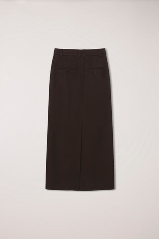 H-LINE LONG SKIRT BROWN