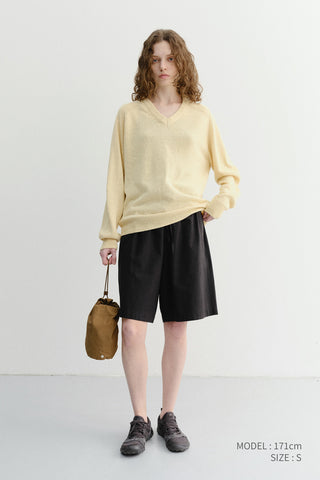 UNISEX PAJAMA BERMUDA SHORTS BLACK