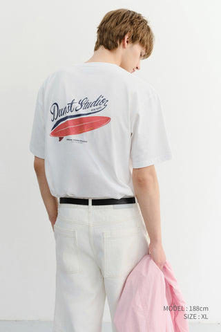 UNISEX SUMMER HOLIDAY SURF BOARD T-SHIRT OFF WHITE