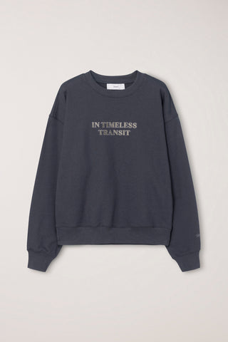 UNISEX SLOGAN SWEATSHIRT CHARCOAL GREY