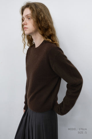UNISEX ESSENTIAL CREWNECK SWEATER BROWN