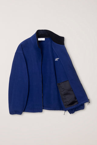 UNISEX ZIP-UP FLEECE SWEATSHIRT BLUE NAVY