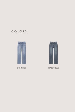 REFINED FLARED JEANS CLASSIC BLUE