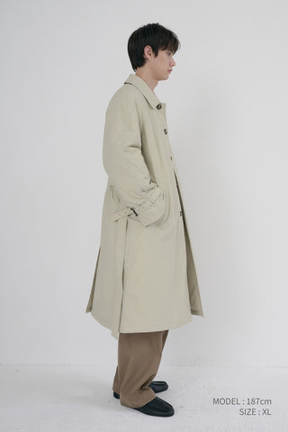 UNISEX PADDED BALMACAAN COAT SOFT BEIGE