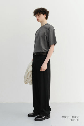 UNISEX ESSENTIAL LOOSE T-SHIRT WASHED CHARCOAL
