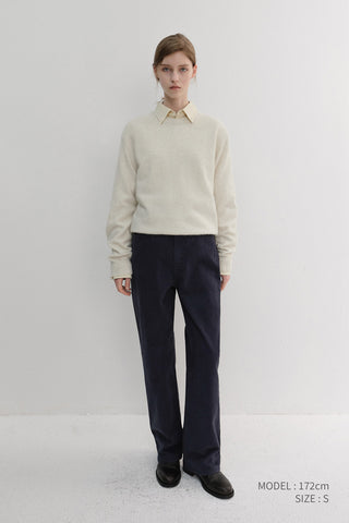 BRUSHED STRAIGHT JEANS NAVY