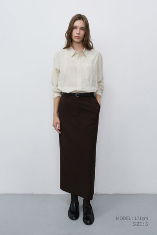 UNISEX INFORMAL SHIRT IVORY STRIPE