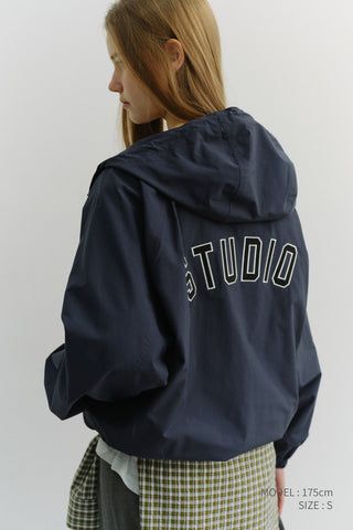 UNISEX LOGO WINDBREAKER NAVY