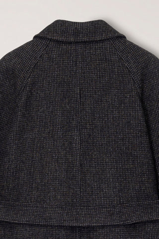 UNISEX RELAXED BALMACAAN COAT BROWN TWEED
