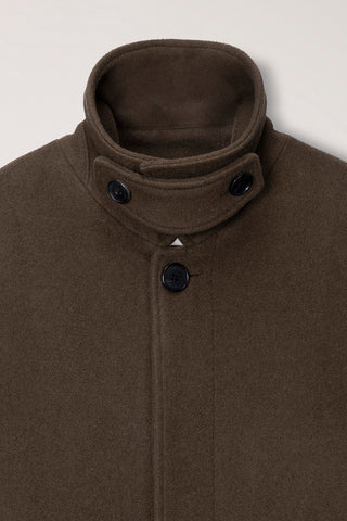UNISEX BELTED CASHMERE MAC COAT MOCHA BROWN