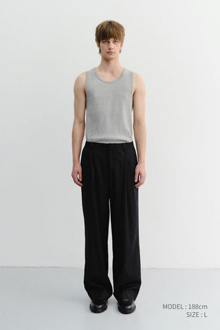 RELAXED SLEEVELESS TOP MELANGE GREY