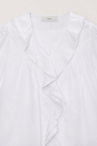 RUFFLE BLOUSE WHITE